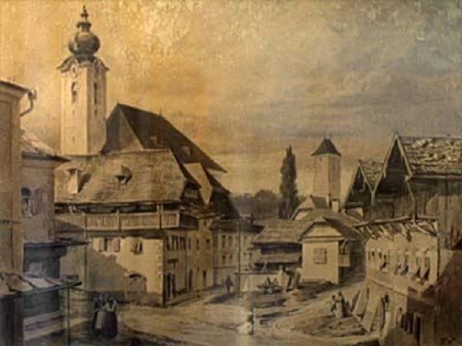 Kostel svatého Mikuláše v Oberndorfu (foto archiv)