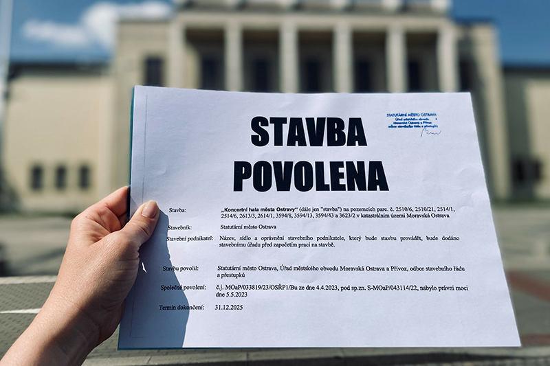 Stavební povolení na rekonstrukci Domu kultury města Ostravy (zdroj Janáčkova filharmonie Ostrava)