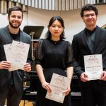 Mezinárodní klavírní soutěž J. N. Hummela 2021: Robert Bílý, Sunah Kim, Leo de María (foto Alexander Trizuljak)