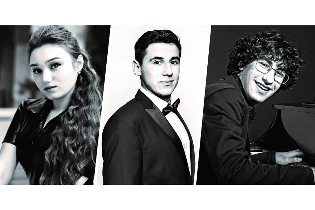 Daria Kolisan, Yurii Strakhov a Maxim Lando (zdroj Lednicko-valtický hudební festival)