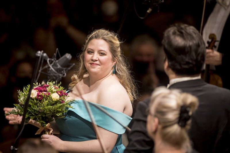 Grace Durham, Symfonický orchestr Českého rozhlasu –Pohádkový večer dirigentky Mathieson, 13. prosince 2021 (foto Vojtěch Brtnický)