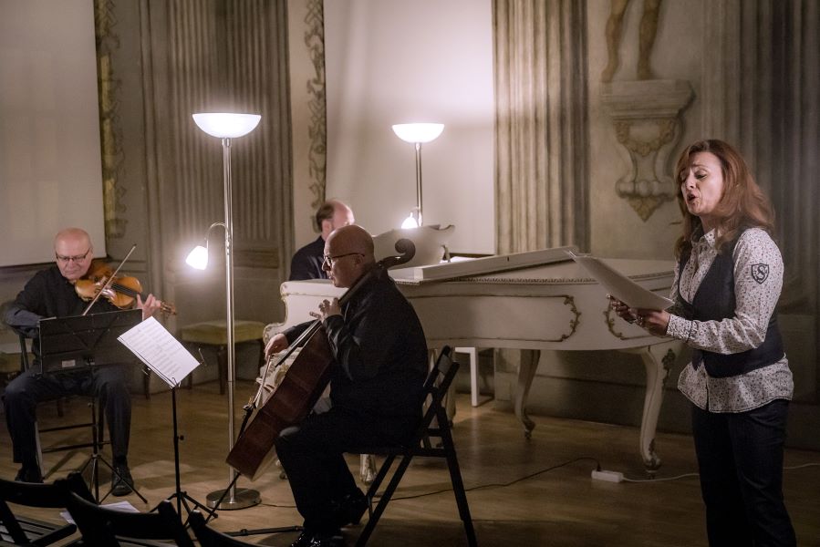 Petr Maceček, Pavel Voráček , Bledar Zajmi, Dita Hořínková, Melodramfest 2023 (foto Martin Myslivec)