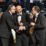 Pražský filharmonický sbor převzal Cenu Antonína Dvořáka – David Mareček, Robert Kolář a Jan Simon (foto Petra Hajská)