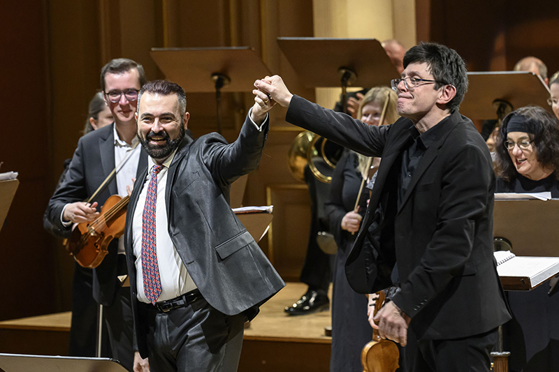 Collegium 1704: Il Polifemo, 15. dubna 2024, Rudolfinum, Dvořákova síň – Luigi De Donato a Václav Luks (foto Petra Hajská)