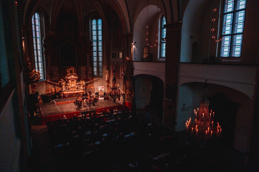 Sedláčkovo kvarteto 10. května 2022 (zdroj Symfonický orchestr hl. m. Prahy FOK, foto Martin Bambušek)