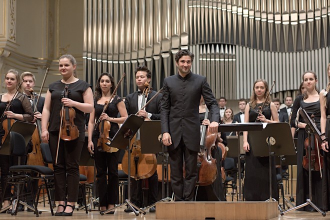 Gustav Mahler Jugendorchester, David Afkham - Koncertná sieň Slovenskej filharmónie Bratislava 2016 (foto © Ján Lukáš)