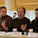 Tisková konference k premiéře Dialogů karmelitek – Sergey Kostov, Roman Janál, Lívia Obručník Vénosová (zdroj Divadlo F. X. Šaldy Liberec)