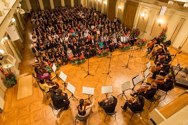Dvanáct violoncell – Brněnští violoncellisté – Moravský podzim 2015 (foto Petr Francán)