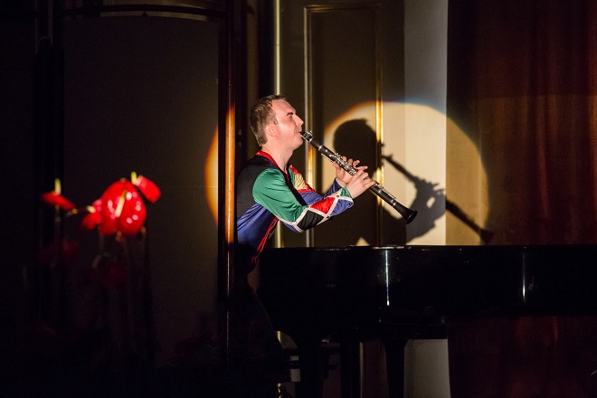K.Stockhausen: Harlekýn - Karel Dohnal - Moravský podzim 2015 (foto Petr Francán)