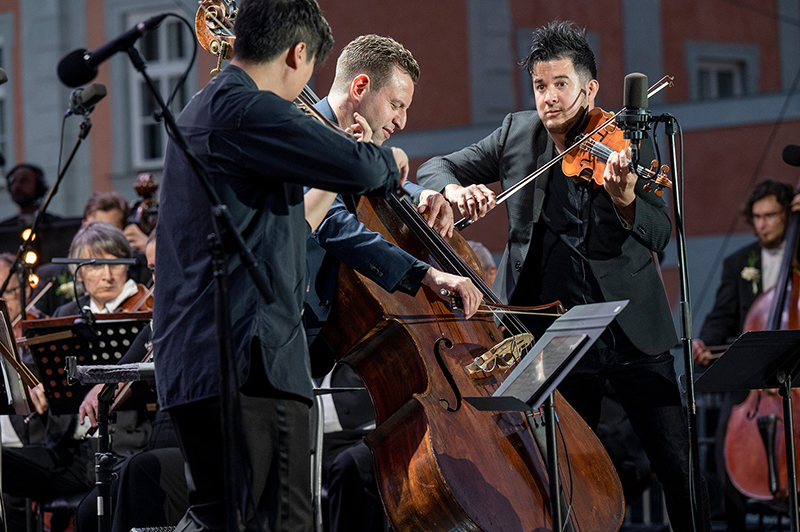 Česká filharmonie • Open Air koncert, 21. června 2023 – Time For Three (zdroj Česká filharmonie)
