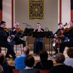 Český spolek pro komorní hudbu • Doležalovo kvarteto, 16. ledna 2024, Rudolfinum, Sukova síň – Doležalovo kvarteto a Michaela Hrabánková (foto Richard Domitrek)