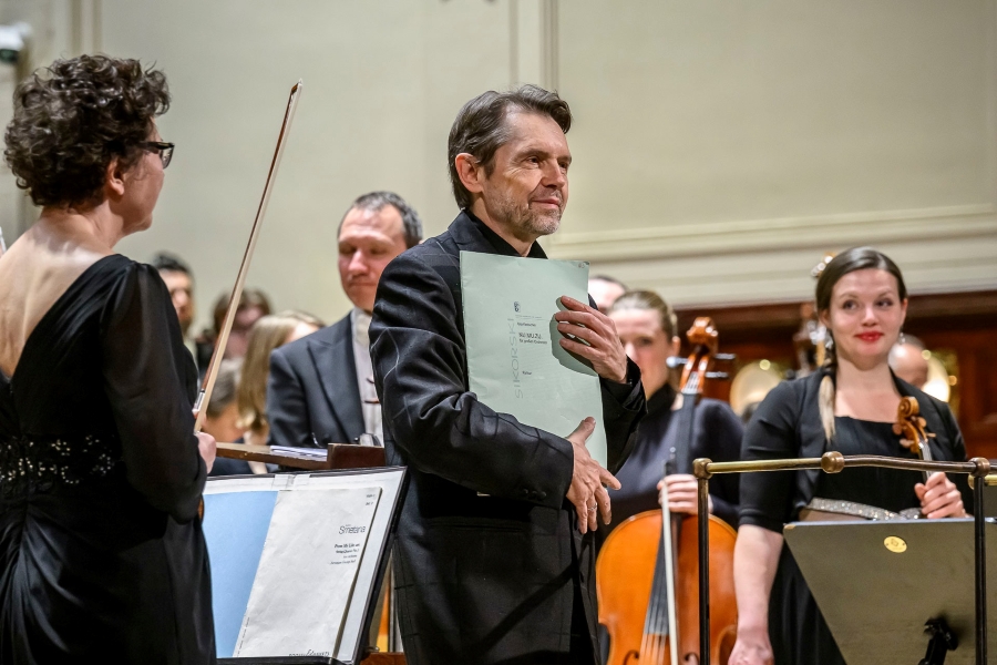 Sergei Nakariakov & Gábor Boldoczki: Andrej Borejko, Symfonický orchestr hl. m. Prahy FOK, 20. března 2024, Obecní dům, Praha (zdroj Symfonický orchestr hl. m. Prahy FOK, foto Petra Hajská)