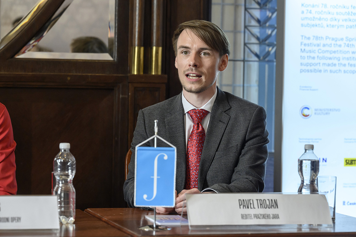 Tisková konference k zahajovacímu koncertu Pražského jara, 12. května 2023 – Pavel Trojan (foto Petra Hajská)
