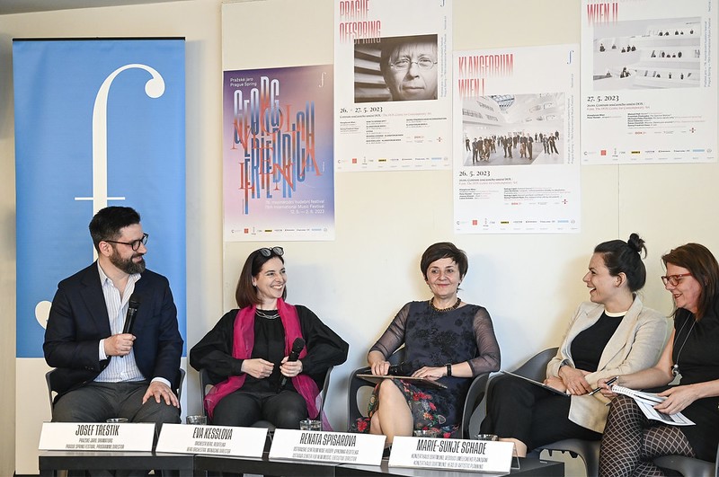 Pražské jaro: How to spring off?, 26. května 2023 – Josef Třeštík, Eva Kesslerová, Renáta Spisarová, Marie-Sünje Schade (foto Ivan Malý)