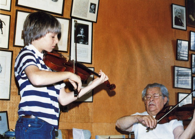 Joshua Bell a Josef Gingold (zdroj elbowmusic.org)