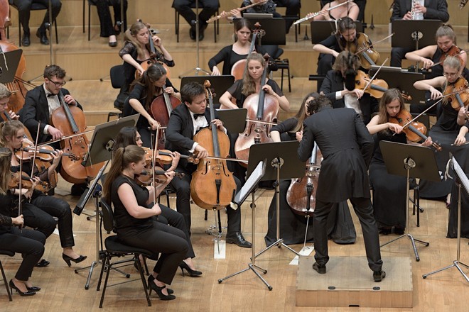Gustav Mahler Jugendorchester, David Afkham - Koncertná sieň Slovenskej filharmónie Bratislava 2016 (foto © Ján Lukáš)