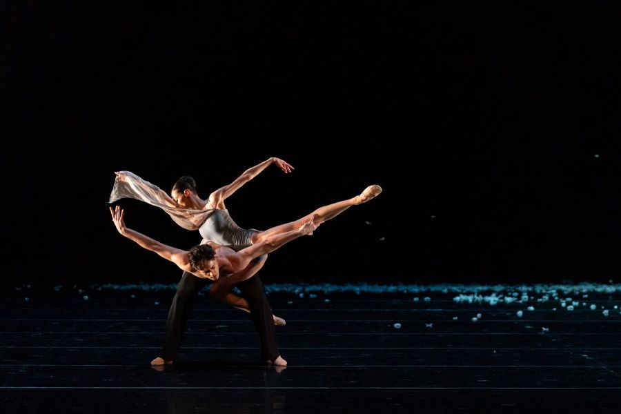 Balet SND – Murmuration (Ilinca Ducin a Andrea Schifano, foto Juraj Žilinčár)