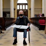 Bernhard Lang na zkoušce v ostravské Katedrále Božského Spasitele (zdroj Ostravské dny 2021)