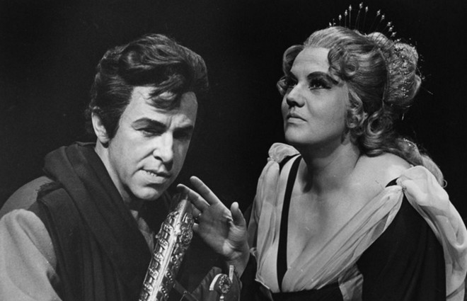 Richard Wagner: Tannhäuser - Jan Malík (Tannhäuser), Jarmila Krásová (Venuše) - Státní divadlo Ostrava 1972 (foto © František Krasl/Divadelní ústav)