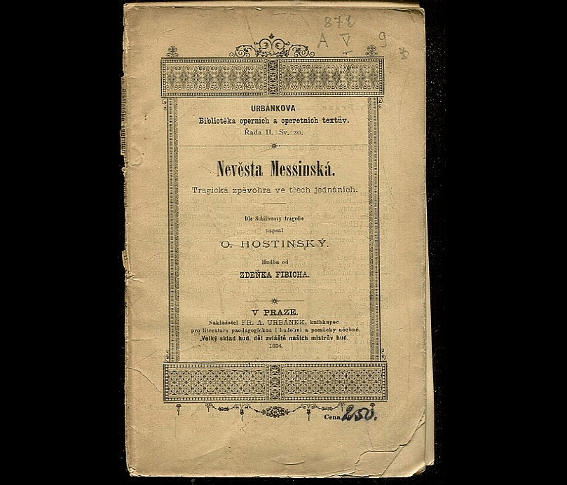 Otakar Hostinský: Nevěsta messinská (zdroj Můj antikvariát)