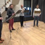 Cappella Mariana v nahrávacím studiu Alamire Foundation (zdroj Cappella Mariana)
