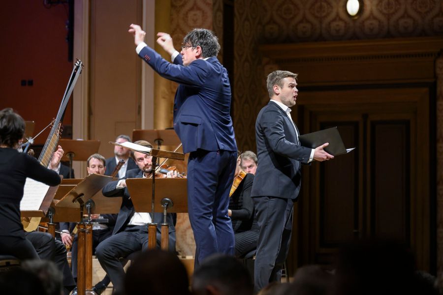 Václav Luks, Ondřej Holub, Collegium 1704, Collegium Vocale 1704, 11. listopadu 2022 (foto Petra Hajská)