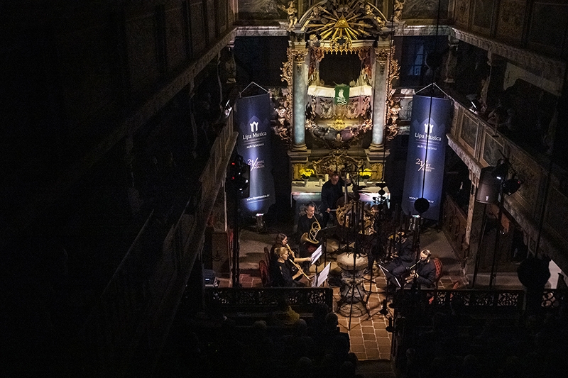 Lípa Musica, Mozart pod hvězdami, 27. srpna 2022: Harmoniemusik Sesto (foto Jasmína Živcová)