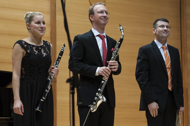 Pocta klarinetu - Barbora Durďáková, Karel Dohnal, Lukáš Michel (foto Petr Grimm)