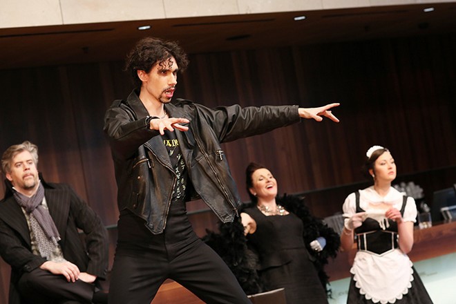 Domenico Cimarosa: Der Operndirektor - Dominik Nekel, Rastislav Lalinsky, Christa Ratzenböck, Miriam Böhmdorfer - Landestheater Linz 2016 (foto © Reinhard Winkler)