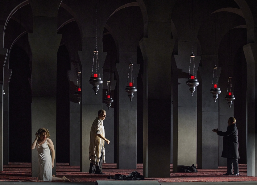 Detlev Glanert: Židovka z Toleda (Die Jüdin von Toledo) – Heidi Stober, Christoph Pohl, Aaron Pegram, Semperoper Dresden, premiéra 10. února 2024 (Semperoper Dresden, foto Ludwig Olah)