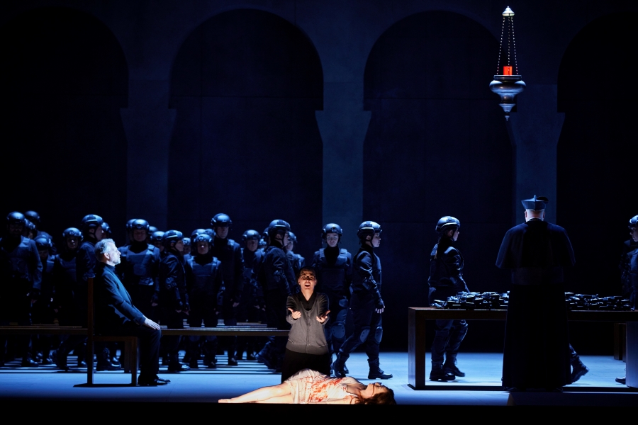 Detlev Glanert: Židovka z Toleda (Die Jüdin von Toledo), Semperoper Dresden, premiéra 10. února 2024 (Semperoper Dresden, foto Ludwig Olah)