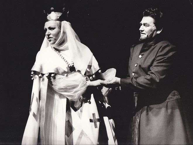 A.Dvořák: Dimitrij - Jindra Pokorná (Xenie), Vilém Přibyl - ND Brno 1972 (foto Rafael Sedláček)
