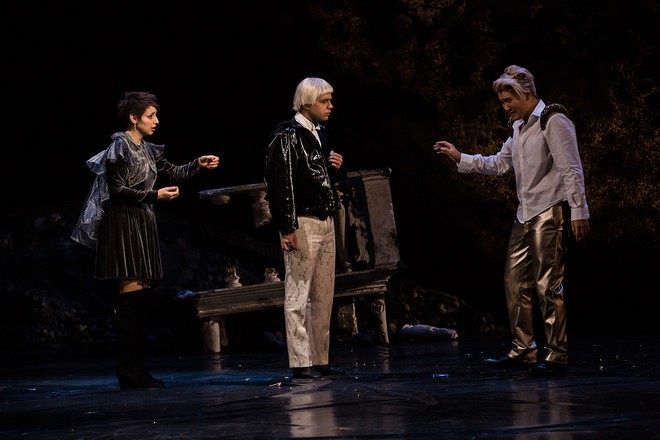 Niccolò Antonio Zingarelli: Giulietta e Romeo - Emilie Renard (Giulietta), Terry Wey (Gilberto), Kangmin Justin Kim (Romeo) - Theater der Stadt Heidelberg 2016 (foto Annemone Taake)