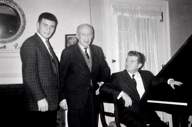 Eugen Indjic, Alexander Borovsky a Emil Gilels v roce 1962 (foto se souhlasem Odile Indjic)
