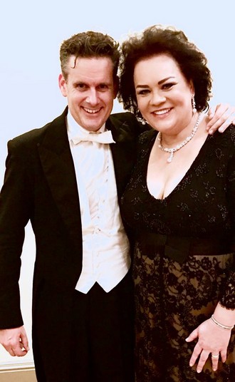 Violeta Urmana a Philippe Jordan před provedením Modrovousova hradu v Musikverein Wien 2016 (foto FB V. Urmana)