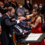 Zahajovací koncert Moravské filharmonie Olomouc, 30. září 2021: Moravská filharmonie Olomouc, Christian Knüsel, Yoon-Hee-Kim (zdroj Moravská filharmonie Olomouc)