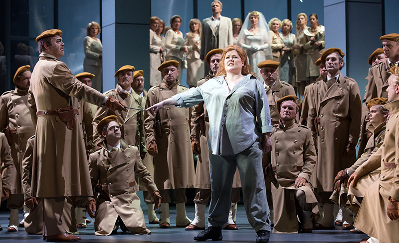 Richard Wagner: Prsten Nibelungův – Götterdämmerung, Opera v Lipsku (foto Tom Schulze)