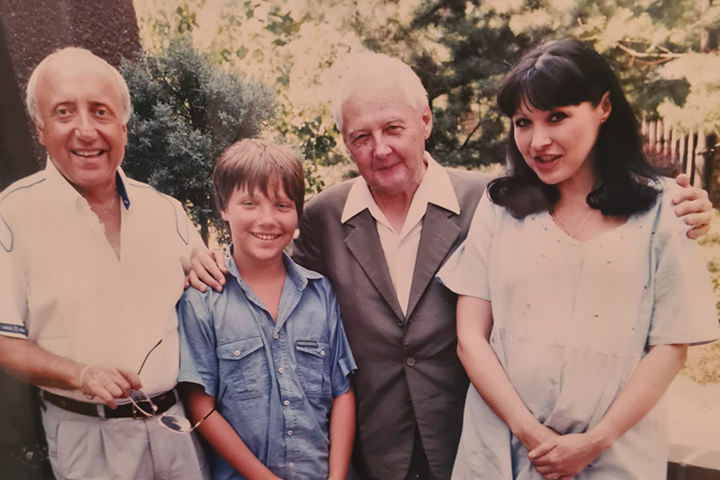 Felix Slováček st., Felix Slováček jr., Karel Patras a Dagmar Patrasová (zdroj Felix Slováček jr.)