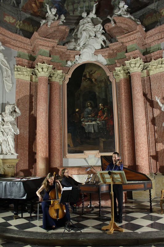 Festival Baroko 2021, 12. července 2021: Helena Matyášová, Filip Dvořák, Jiří Sycha (foto Tomáš Hanzlík)