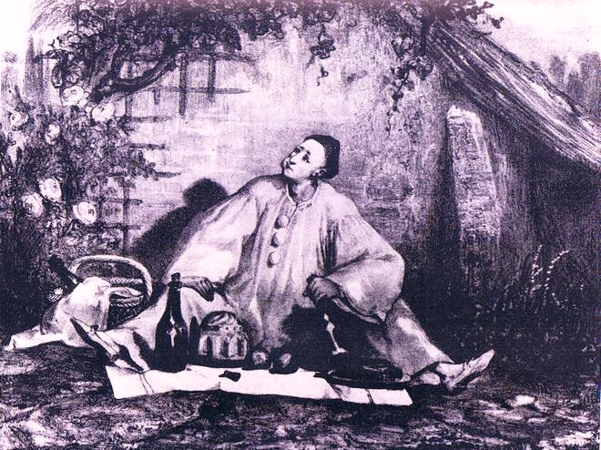 Auguste Bouquet: Jean-Gaspard Deburau jako Pierrot Gormand (cca 1830) (foto archiv)