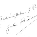 Autograf dedikace skladby Pastorale maritimo manželce skladatele Alberta Roussela. Jméno Mme. A. Roussel bylo Blanche Preisach-Roussel (zdroj Jean-Paul Montagnier)