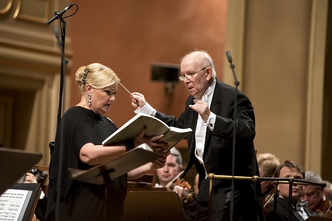 L.Janáček: Její pastorkyňa - Karita Mattila, Jiří Bělohlávek - Praha 15.4.2016 (foto Petr Kadlec)