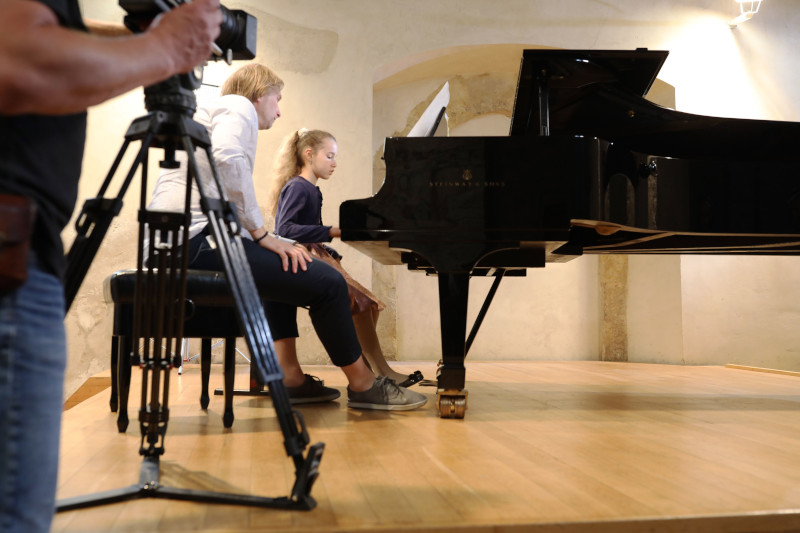 Česká televize: Talent - foto z natáčení - Ivo Kahánek a Nora Lubaddová (foto Česká televize)