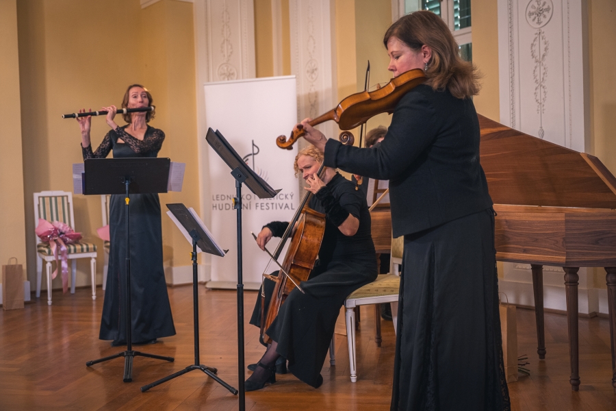 Rendes-vouz s králem: Jana Semerádová, Jiří Havrlant, Hana Fleková, Lenka Torgersen, 29. září 2024, Lednicko-valtický hudební festival (zdroj Lednicko-valtický hudební festival, foto Pavel Kristián jr.)