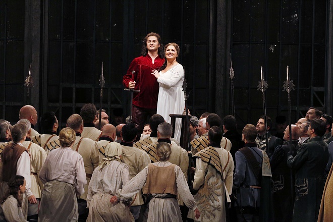 R. Wagner: Lohengrin - Piotr Beczala (Lohengrin), Anna Netrebko (Elsa von Brabant) - Semperoper Dresden 2016 (foto © Daniel Koch)