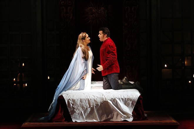 R. Wagner: Lohengrin - Anna Netrebko (Elsa von Brabant), Piotr Beczala (Lohengrin) - Semperoper Dresden 2016 (foto © Daniel Koch)