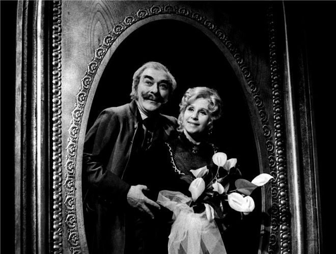 I.Jirásek: Medvěd - Jaroslav Horáček (Grigorij Stěpanovič Smirnov), Marta Boháčová (Helena Ivanovna Popovová) - ND Praha 1978 (foto Jaromír Svoboda)