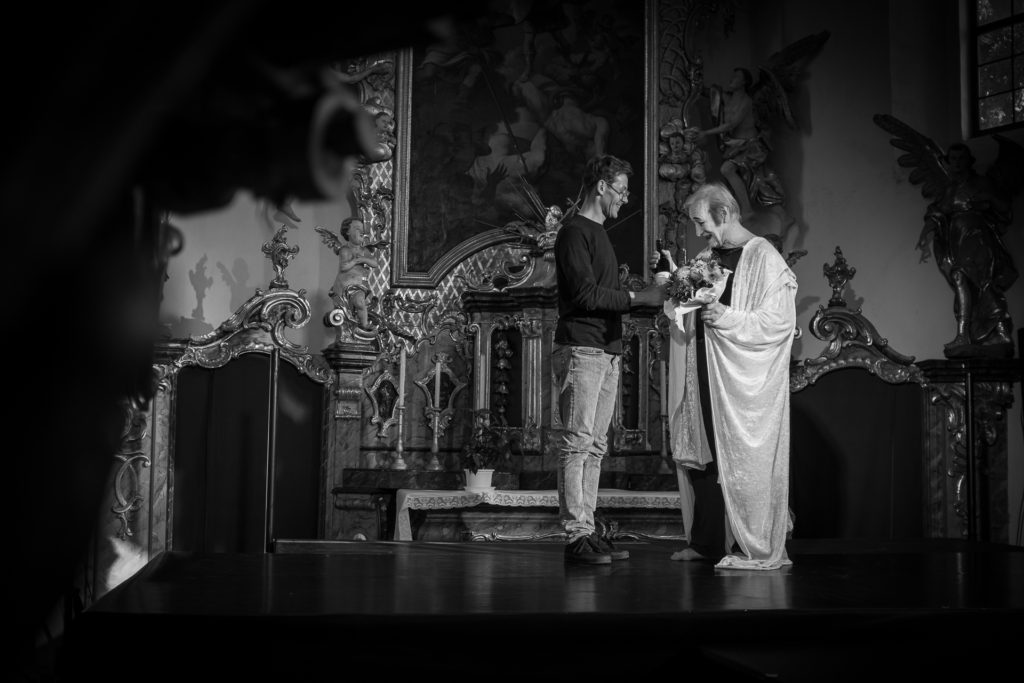 Milan Sládek s Radimem Vizvárym na Mime Festu (foto David Konečný, 2018)