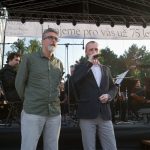 Moravská filharmonie Olomouc, Nejslavnější filmové melodie, 26. června 2021: Miroslav Žbánek (vlevo) a Jonáš Harman (vpravo) (foto Moravská filharmonie Olomouc)