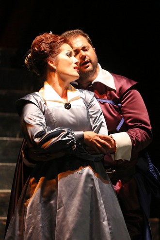 Gaetano Donizetti: Maria Stuarda - Jolana Fogašová (Elisabetta), Celso Albelo (Roberto) - Operalia Banská Bystrica 2016 (foto Jozef Lomnický)